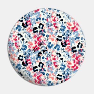 Multicolor Splashed Flowers Pin