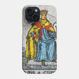 King of cups tarot card (distressed) Phone Case