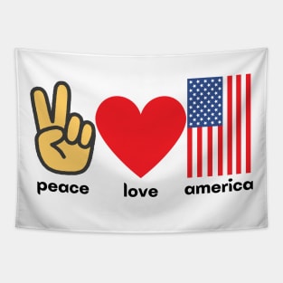 peace love america Tapestry