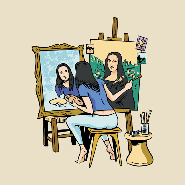 Mona Lisa Self Portrait by Cosmo Gazoo