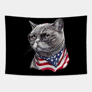 Independence Day Cat Tapestry