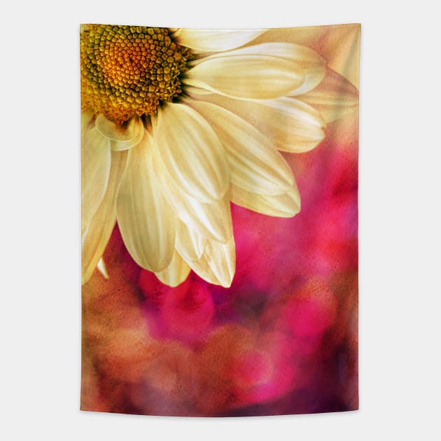 Daisy - Golden on Pink Tapestry by micklyn