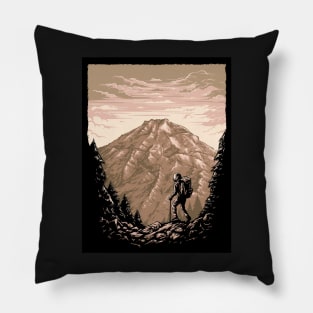 Hiking Mountains - So Far From Home Pillow