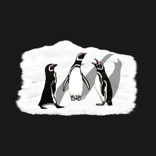 Magellanic Penguins Drawing T-Shirt