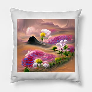 Spring Flower Field Pillow