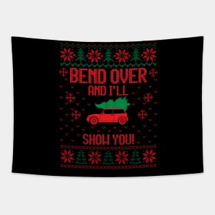 Bend Over And I'll Show You Christmas Couple Matching Family Tapestry