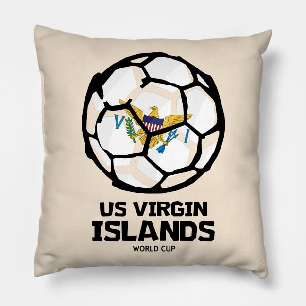 US Virgin Islands Football Country Flag Pillow by KewaleeTee