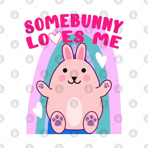 Easter Bunny Rabbit Rainbow Hearts Kawaii Anime LGBTQ by Maxx Exchange