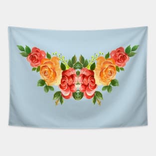 Summer Flowers, Summer floral wreath Tapestry