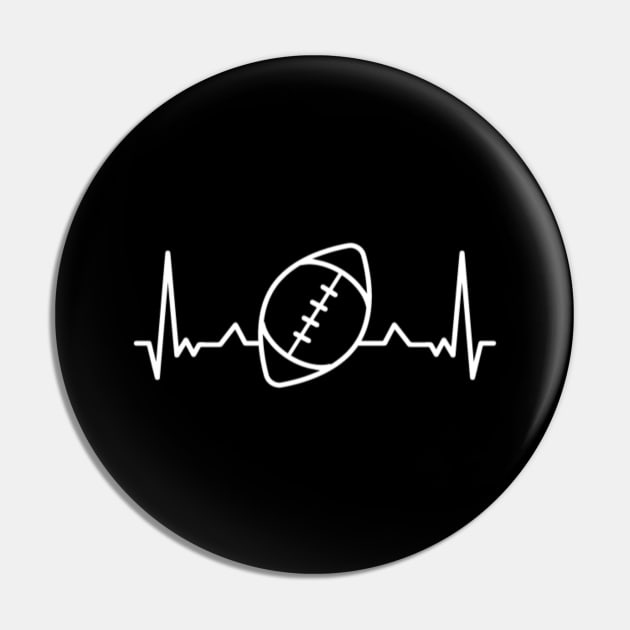 American Football Heartbeat Pin by Bestseller