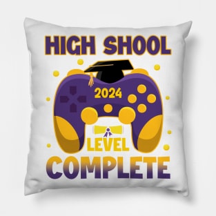 Senior Gamer 2024 High School Level Complete Gift for Men Women Pillow