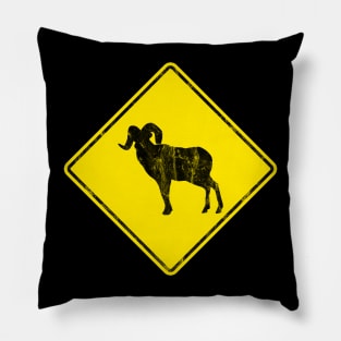 Bighorn Sheep Crossing Pillow