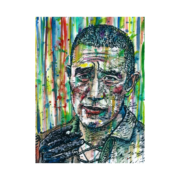 YUKIO MISHIMA watercolor and ink portrait.1 by lautir