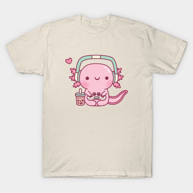  Big Axolotl Bubbletea Premium T-Shirt : Clothing