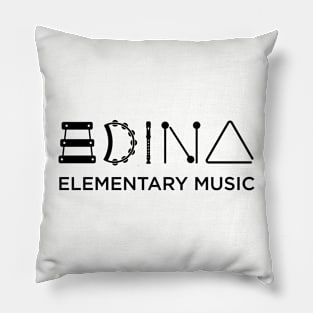 Black Edina Elementary MUSIC Pillow