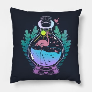 Sunny Flamingo Potion Pillow