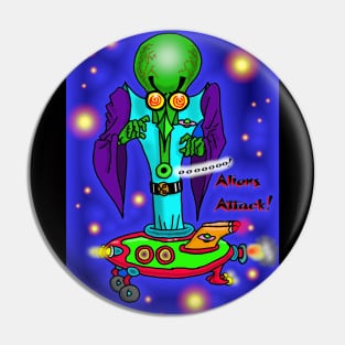 Aliens Attack! Pin