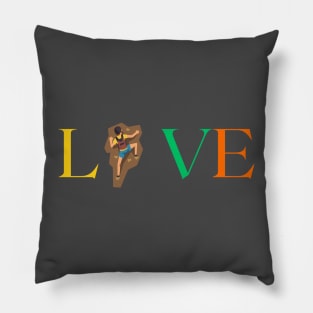 love of rock climbing! Pillow