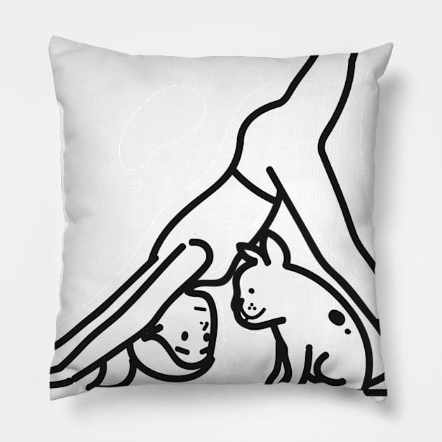 NAMASTE Yoga Dog Pillow by BeeBeeTees