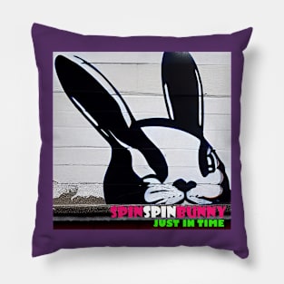 SpinSpinBunny Single 'Just in Time' Artwork Pillow