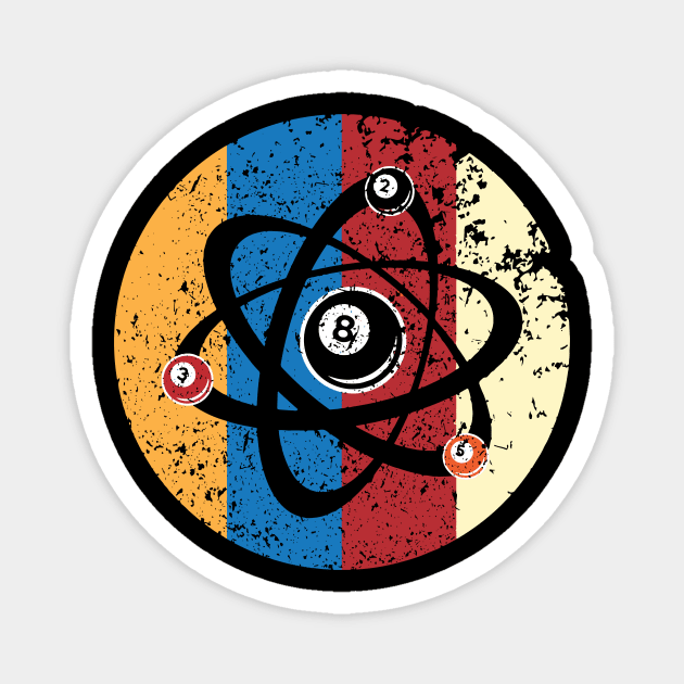 Billiards Ball Atom Science Pool Player Scientists Magnet by theperfectpresents