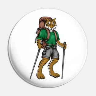 Standing Tiger Backpacker Pin