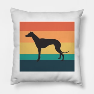 Greyhound Dog Vintage Sunset Pillow