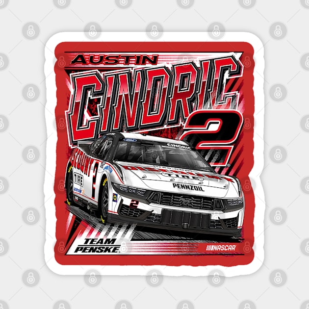 Austin Cindric Red Car Magnet by stevenmsparks