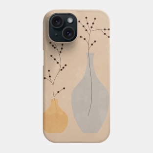 Mid Century Boho Vase, Minimal Illustration Phone Case