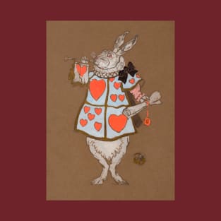 White Rabbit with Herald's Costume Design (1915) for Alice in Wonderland in high resolution T-Shirt