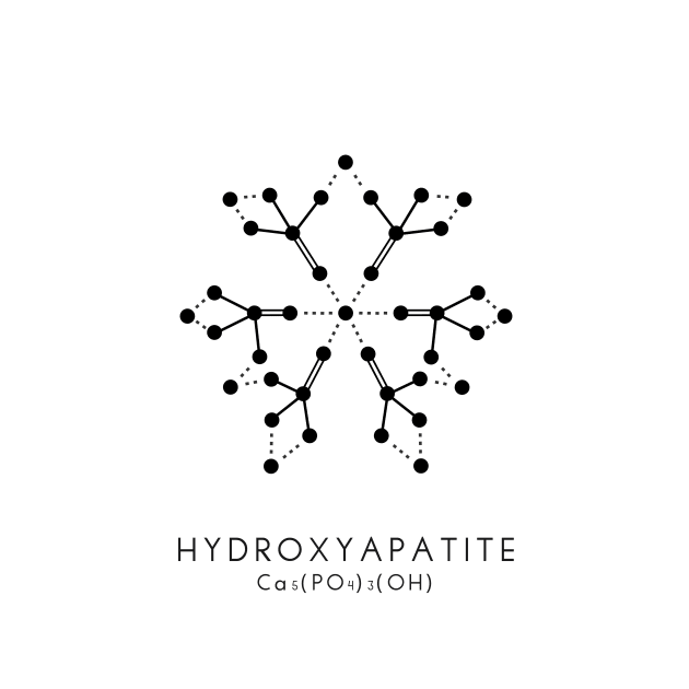 Hydroxyapatite Molecular Structure - White by typelab