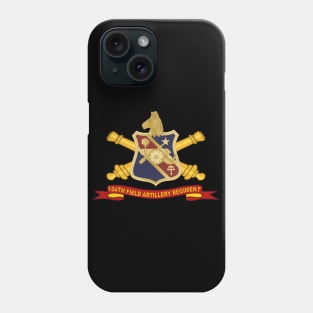 104th Field Artillery Regiment - DUI w Br - Ribbon Phone Case