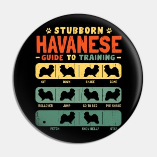 Havanese Stubborn Vintage Tricks Pin