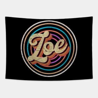 vintage circle line color Zoe Tapestry