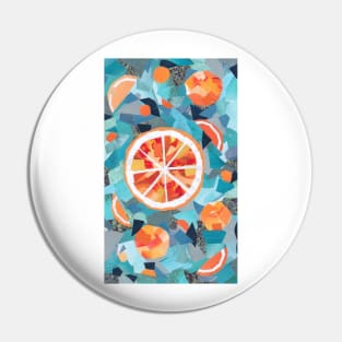 Teal Oranges Pin