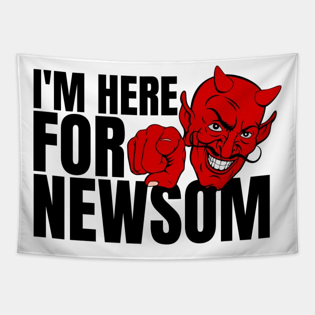 DEAL WITH THE DEVIL - NEWSOM Tapestry by FREE SPEECH SHOP