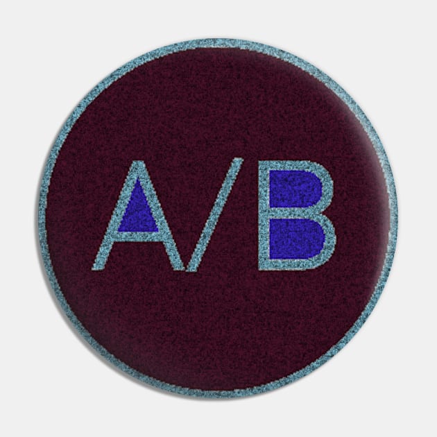 A/B OG Logo Rastered Pin by Audioboy® Foundation Merch Store