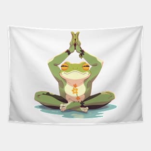 frog doing yoga Tapestry