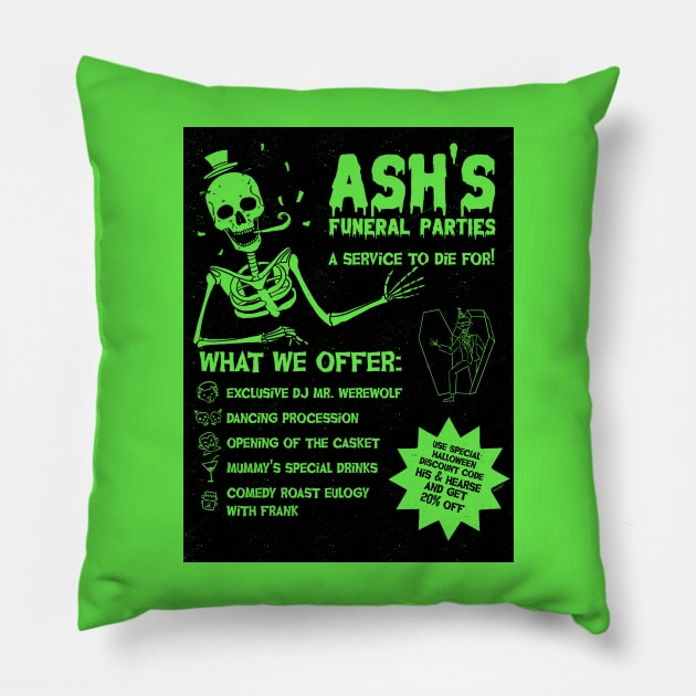 halloween funeral parties Pillow by kuinif