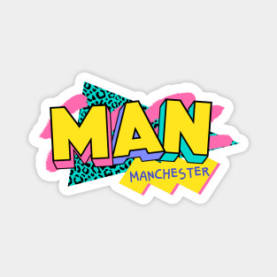 Manchester UK Retro 90s Logo Magnet