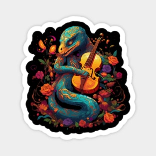 Snake Playing Violin Magnet