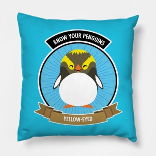 Yellow-Eyed Penguin - Know Your Penguins Pillow