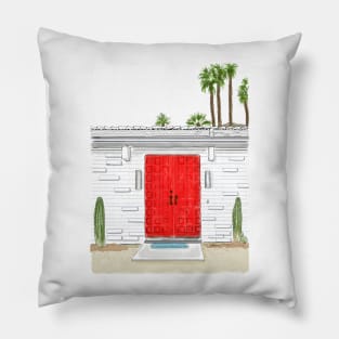 Red Hot Palm Springs Door Pillow