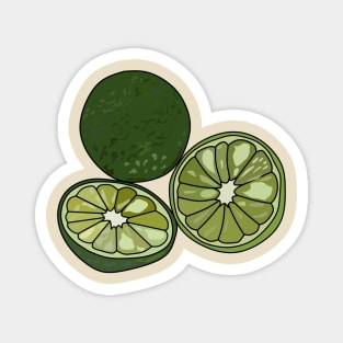 Kaffir lime cartoon illustration Magnet