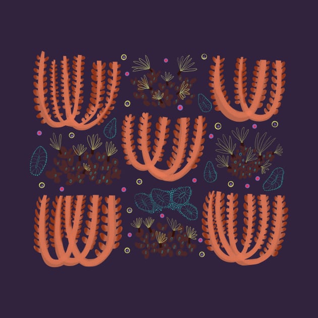 corals and plants in the sea by Pacesyte