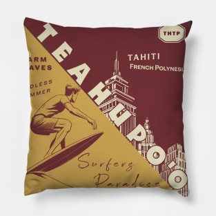 Teahupo'o Tahiti Surf Pillow