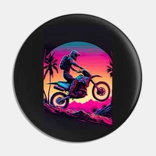 Cyber Future Dirt Bike With Neon Colors Pin