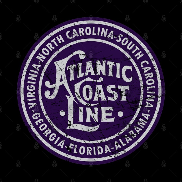 Distressed Atlantic Coast Line Railroad by Railway Tees For All