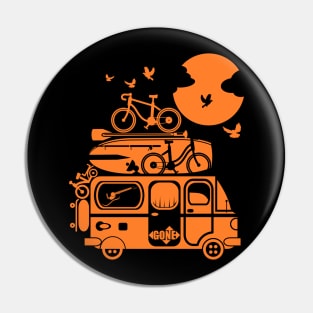 Campervan holiday family vacation Pin