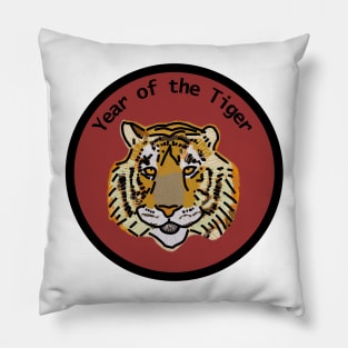 Year of the Tiger Big Cats Portrait Pillow